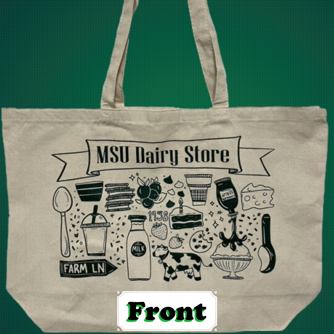 Tote bags in discount store