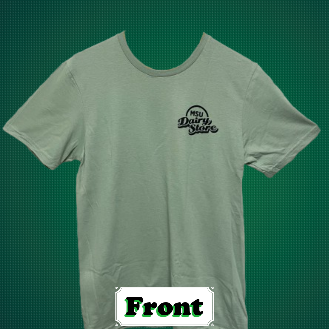 Dairy Store Green Cow Outline T-Shirt