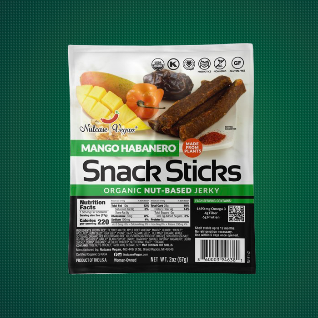Nutcase Vegan Snack Sticks- Organic Mango Habanero