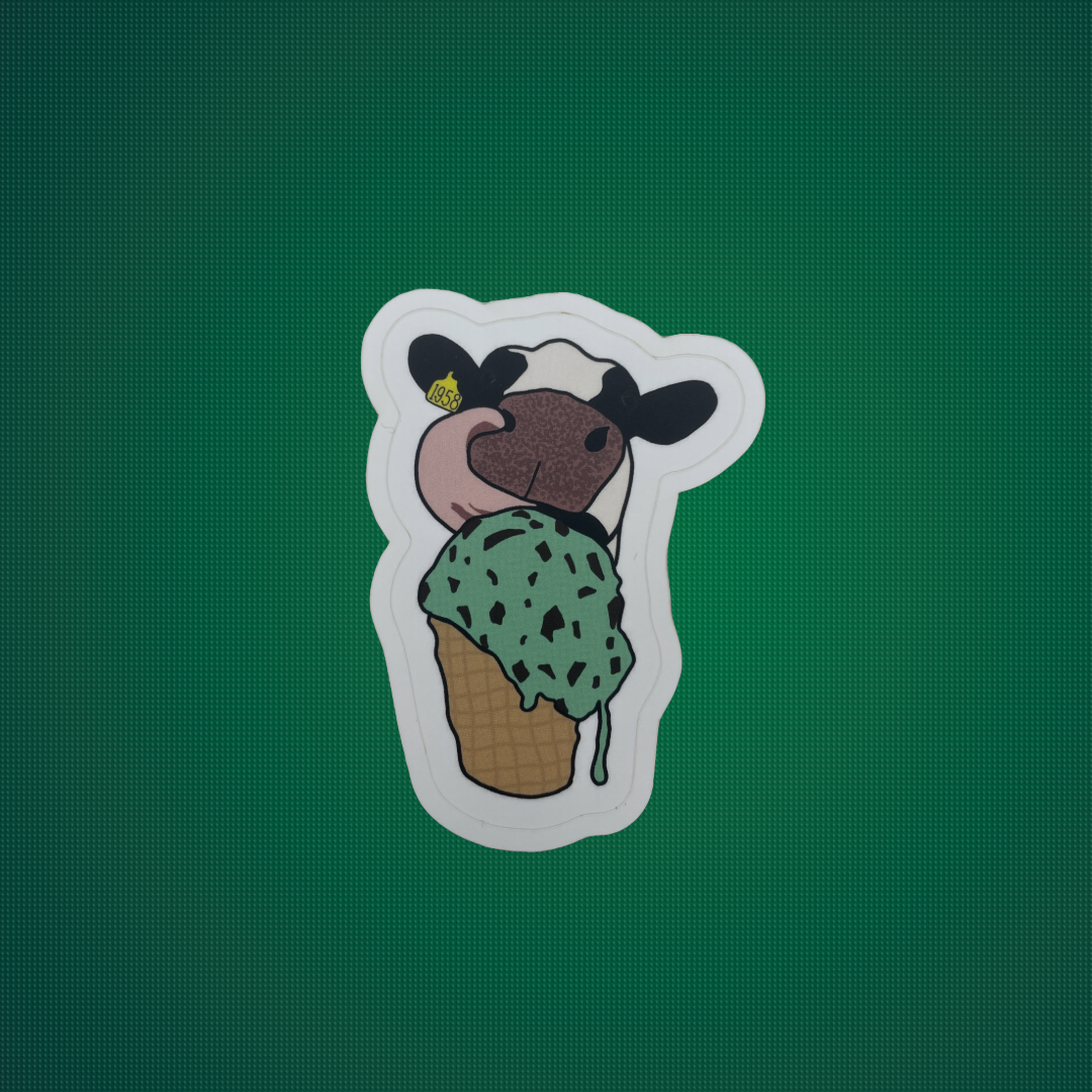 Dairy Store Cow Sticker